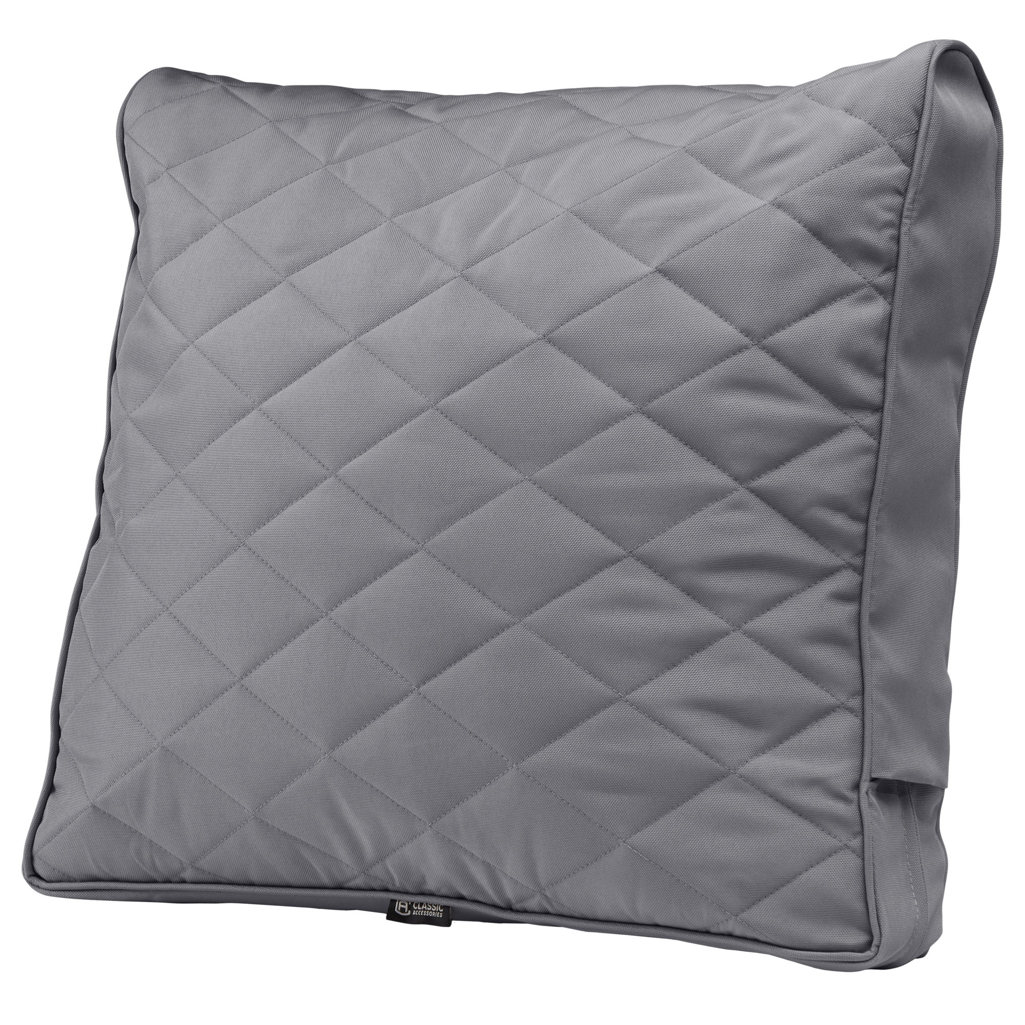 Classic Accessories Montlake FadeSafe Patio Chair/Loveseat Back Quilted Cushion — 25in. x 22in. x 4in., Grey, Model# 62-064-GREY-EC